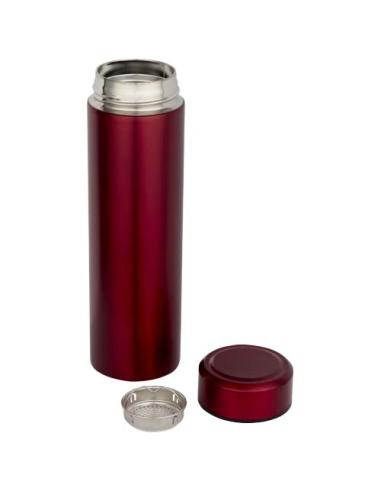 Termo de acero inoxidable de doble pared de 450 ml con colador de té N12628001