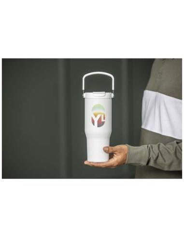 Vaso con aislamiento al vacío de cobre de acero inoxidable reciclado certificado RCS de 900 ml y con tapa de doble función N0946