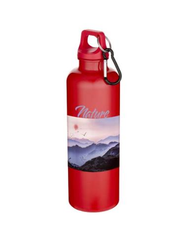 Botella de 750 ml con mosquetón en color liso de plástico reciclado con certificado RCS N12878001