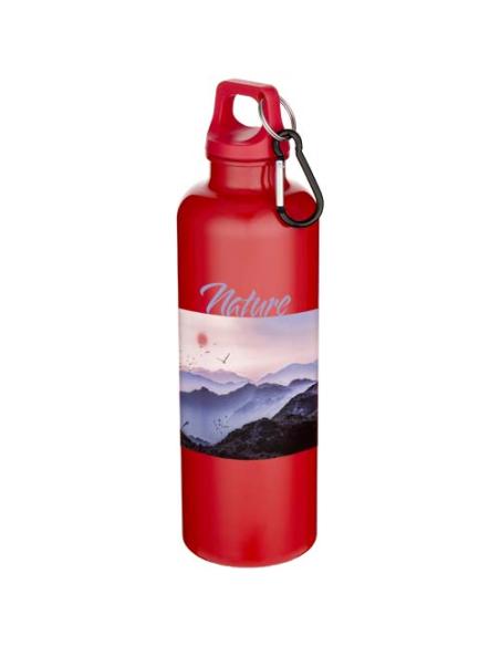 Botella de 750 ml con mosquetón en color liso de plástico reciclado con certificado RCS N12878001