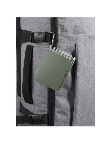 Set de libreta de tapa blanda y bolígrafo de exterior de material reciclado (tinta azul) N26150701