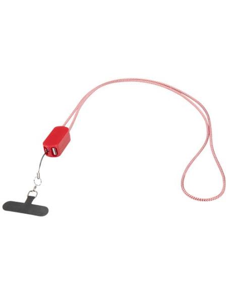 Lanyard de plástico reciclado para smartphone con cable integrado 5 en 1 de 27 W N12494421