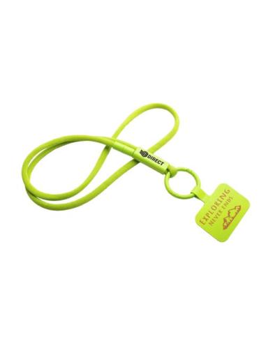 Lanyard con soporte para teléfono con tubo de plástico reciclado N11300IP1