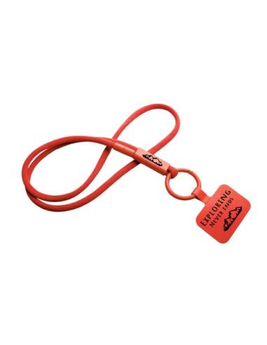 Lanyard con soporte para teléfono con tubo de plástico reciclado N12300IP1