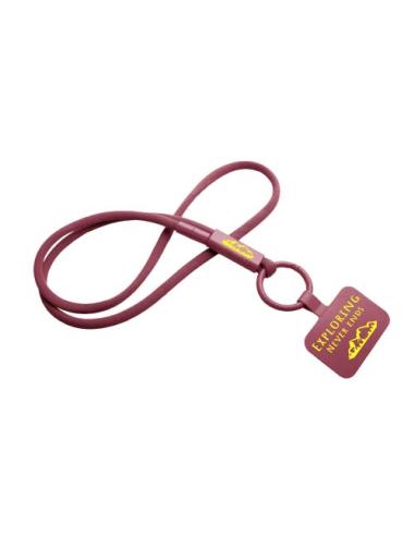 Lanyard con soporte para teléfono con tubo de plástico reciclado N22300IP1