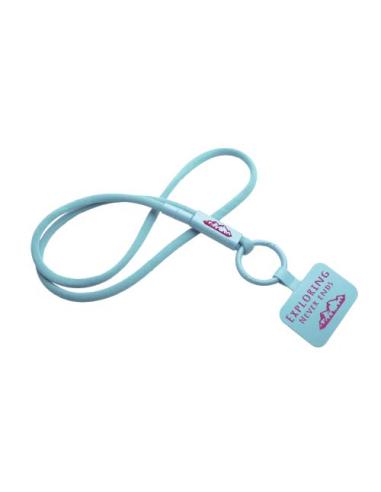 Lanyard con soporte para teléfono con tubo de plástico reciclado N05300IP1