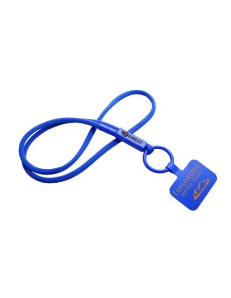 Lanyard con soporte para teléfono con tubo de plástico reciclado N15300IP1
