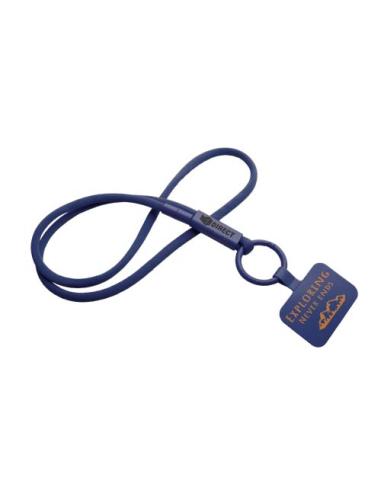 Lanyard con soporte para teléfono con tubo de plástico reciclado N55300IP1