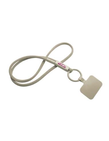 Lanyard con soporte para teléfono con tubo de plástico reciclado N27300IP1