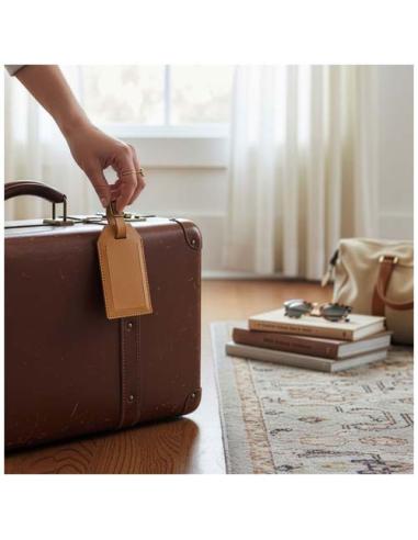 Etiqueta para equipaje de piel reciclada N12130ZP1