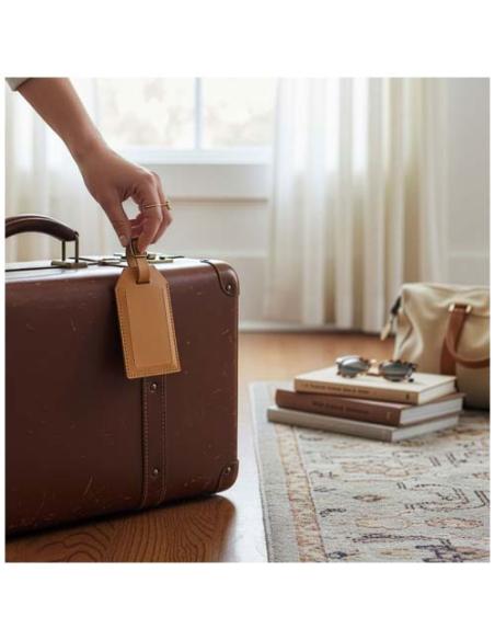 Etiqueta para equipaje de piel reciclada N12130ZP1