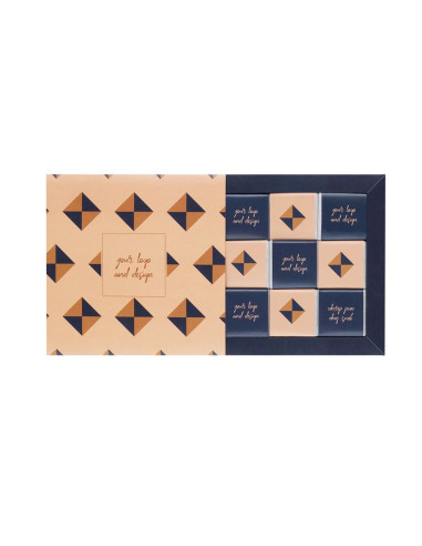 Caja Cuadrada con 9 Napolitanas de Chocolate Personalizada | Desde 5,20 € | nosolodulce