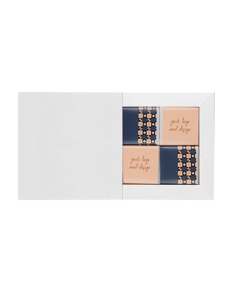 Caja Cuadrada con 4 Napolitanas de Chocolate Personalizada | Desde 3,40 € | nosolodulce