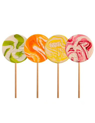 Piruleta con relieve 2D palo de madera Personalizada | Desde 2,05 € | nosolodulce