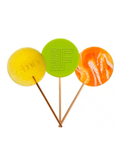 Piruleta con relieve 2D palo de madera Personalizada | Desde 2,05 € | nosolodulce