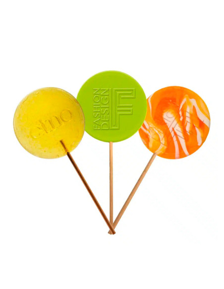 Piruleta con relieve 2D palo de madera Personalizada | Desde 2,05 € | nosolodulce