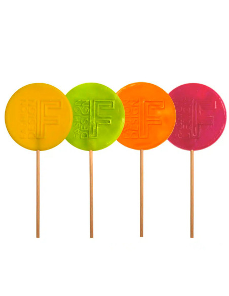 Piruleta con relieve 2D palo de madera Personalizada | Desde 2,05 € | nosolodulce