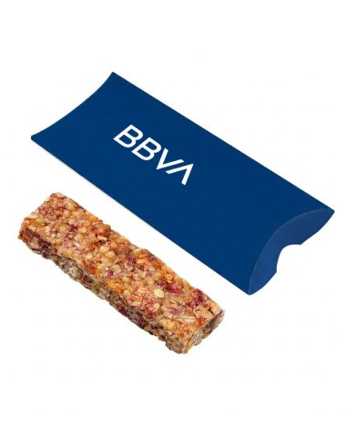 Barrita de cereales muesli en blíster de cartón Personalizado | Desde 1,45 € | nosolodulce