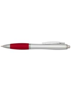 Bolígrafo de plástico reciclado con certificado RCS, cuerpo plateado y empuñadura de color (tinta negra) N12944601 2