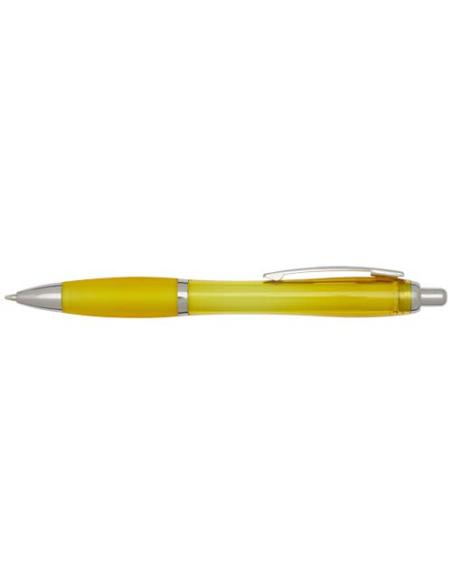 Bolígrafo de plástico reciclado con certificado RCS y cuerpo y empuñadura de color (tinta azul) N11354601