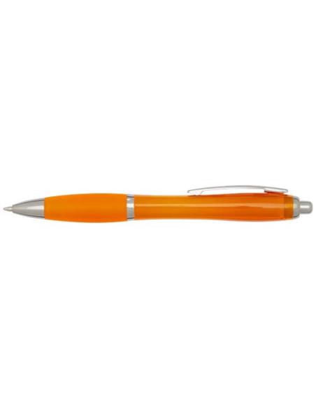 Bolígrafo de plástico reciclado con certificado RCS y cuerpo y empuñadura de color (tinta azul) N13354601