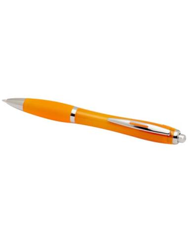 Bolígrafo de plástico reciclado con certificado RCS y cuerpo y empuñadura de color (tinta azul) N13354601