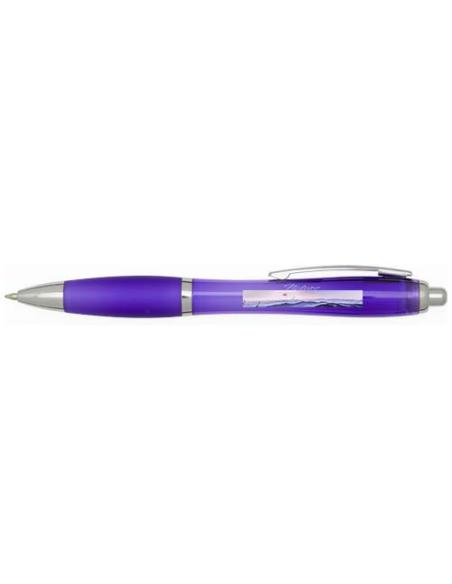 Bolígrafo de plástico reciclado con certificado RCS y cuerpo y empuñadura de color (tinta azul) N73354601