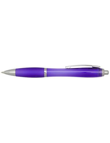 Bolígrafo de plástico reciclado con certificado RCS y cuerpo y empuñadura de color (tinta azul) N73354601