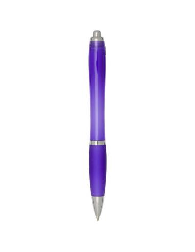 Bolígrafo de plástico reciclado con certificado RCS y cuerpo y empuñadura de color (tinta azul) N73354601