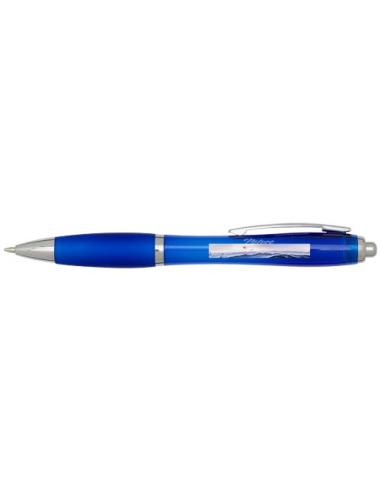 Bolígrafo de plástico reciclado con certificado RCS y cuerpo y empuñadura de color (tinta azul) N35354601
