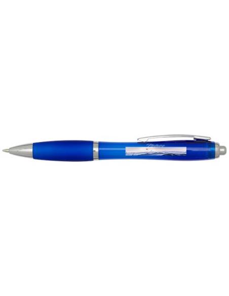 Bolígrafo de plástico reciclado con certificado RCS y cuerpo y empuñadura de color (tinta azul) N35354601