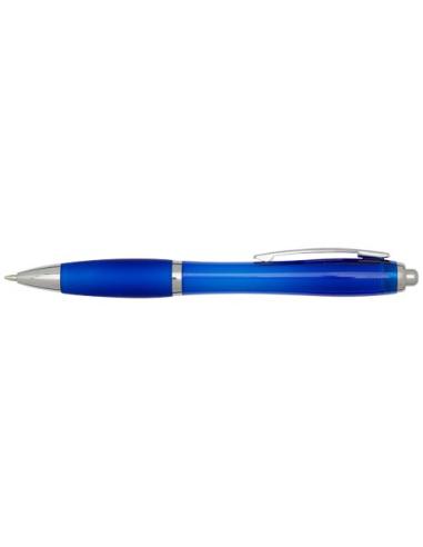 Bolígrafo de plástico reciclado con certificado RCS y cuerpo y empuñadura de color (tinta azul) N35354601