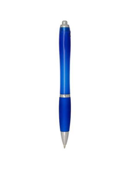 Bolígrafo de plástico reciclado con certificado RCS y cuerpo y empuñadura de color (tinta azul) N35354601