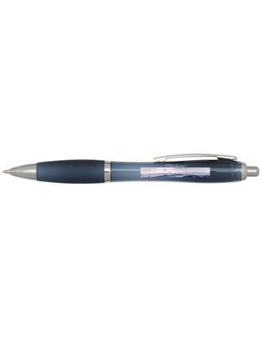 Bolígrafo de plástico reciclado con certificado RCS y cuerpo y empuñadura de color (tinta azul) N55354601