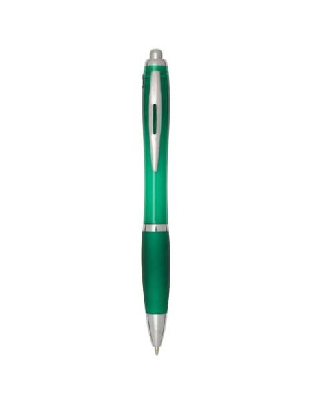 Bolígrafo de plástico reciclado con certificado RCS y cuerpo y empuñadura de color (tinta azul) N16354601