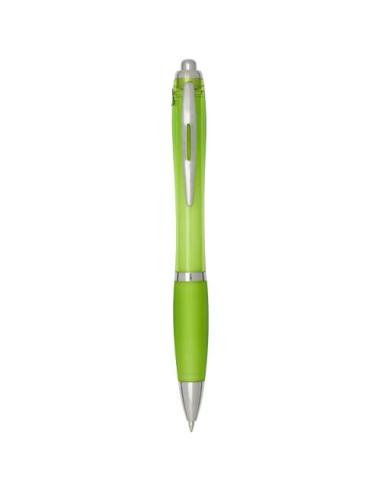Bolígrafo de plástico reciclado con certificado RCS y cuerpo y empuñadura de color (tinta azul) N36354601