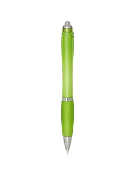Bolígrafo de plástico reciclado con certificado RCS y cuerpo y empuñadura de color (tinta azul) N36354601
