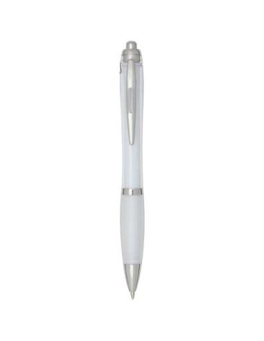 Bolígrafo de plástico reciclado con certificado RCS y cuerpo y empuñadura de color (tinta negra) N10454601
