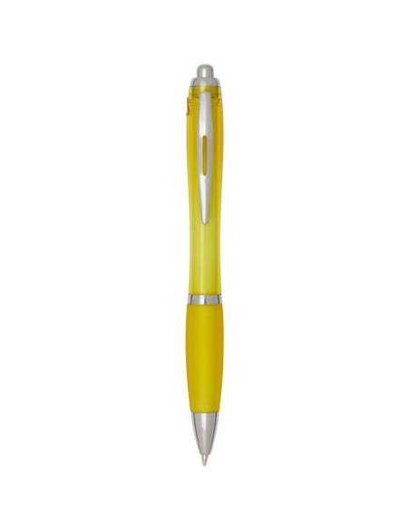 Bolígrafo de plástico reciclado con certificado RCS y cuerpo y empuñadura de color (tinta negra) N11454601