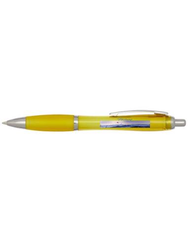 Bolígrafo de plástico reciclado con certificado RCS y cuerpo y empuñadura de color (tinta negra) N11454601
