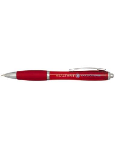 Bolígrafo de plástico reciclado con certificado RCS y cuerpo y empuñadura de color (tinta negra) N12454601