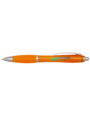 Bolígrafo de plástico reciclado con certificado RCS y cuerpo y empuñadura de color (tinta negra) N13454601