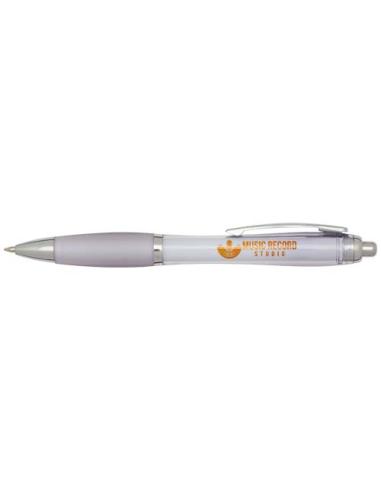 Bolígrafo de plástico reciclado con certificado RCS y cuerpo y empuñadura de color (tinta negra) N53454601