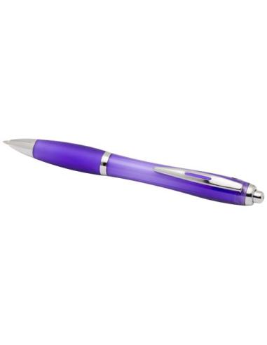 Bolígrafo de plástico reciclado con certificado RCS y cuerpo y empuñadura de color (tinta negra) N73454601