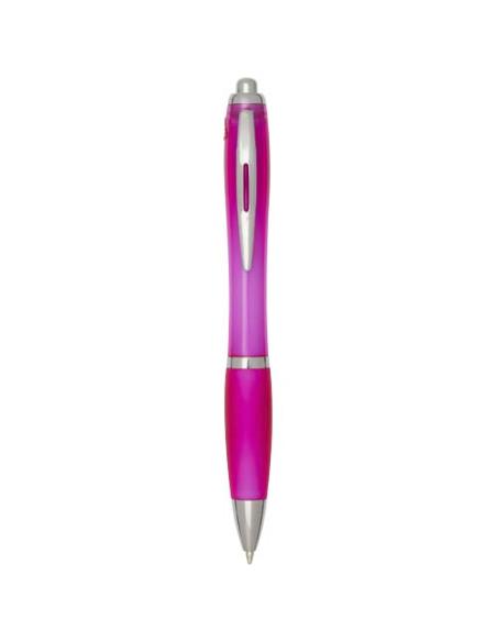 Bolígrafo de plástico reciclado con certificado RCS y cuerpo y empuñadura de color (tinta negra) N14454601