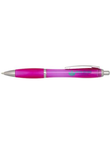 Bolígrafo de plástico reciclado con certificado RCS y cuerpo y empuñadura de color (tinta negra) N14454601
