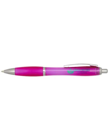 Bolígrafo de plástico reciclado con certificado RCS y cuerpo y empuñadura de color (tinta negra) N14454601