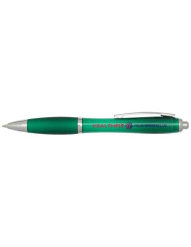 Bolígrafo de plástico reciclado con certificado RCS y cuerpo y empuñadura de color (tinta negra) N16454601