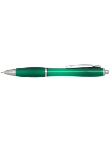 Bolígrafo de plástico reciclado con certificado RCS y cuerpo y empuñadura de color (tinta negra) N16454601