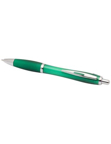 Bolígrafo de plástico reciclado con certificado RCS y cuerpo y empuñadura de color (tinta negra) N16454601